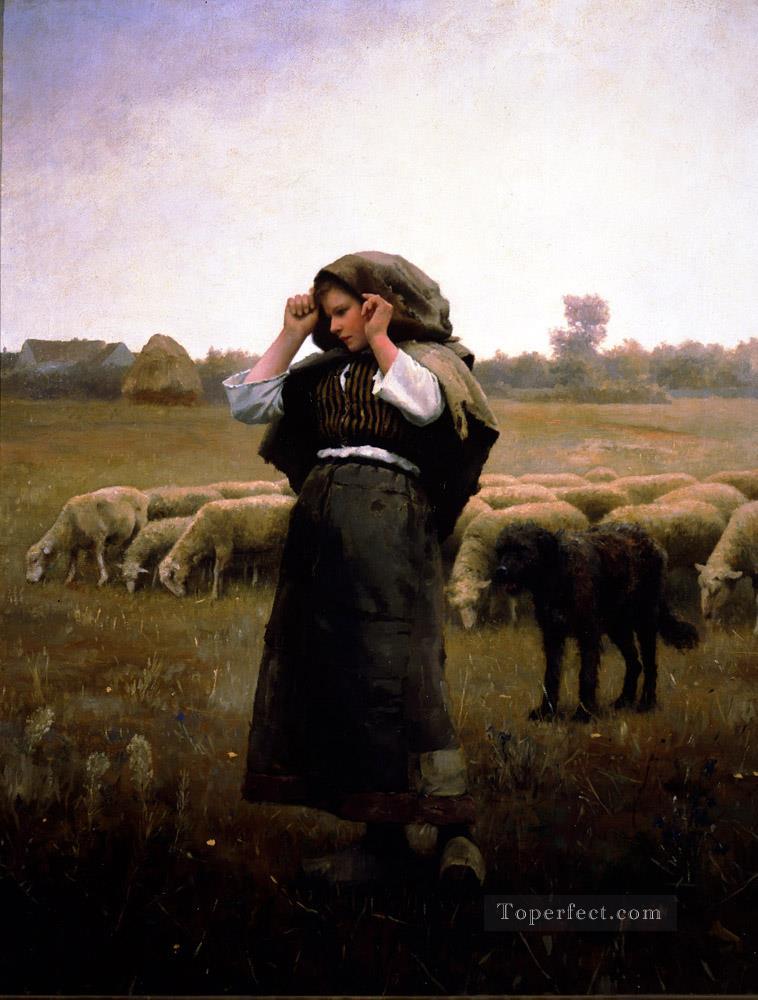 Shepardess and her Flock countrywoman Daniel Ridgway Knight Oil Paintings
